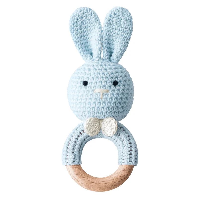 Rabbit Wooden Rattle & Teether
