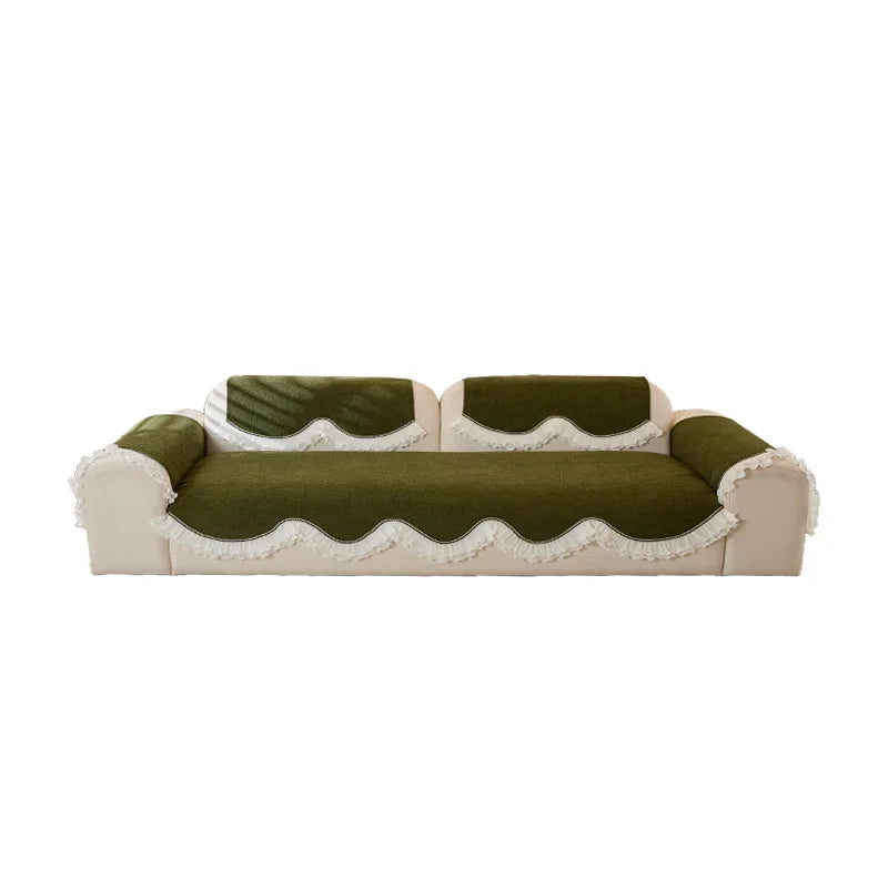Stylish Green Sofa Cover – Olive Green Couch Protector for a Fresh New Look