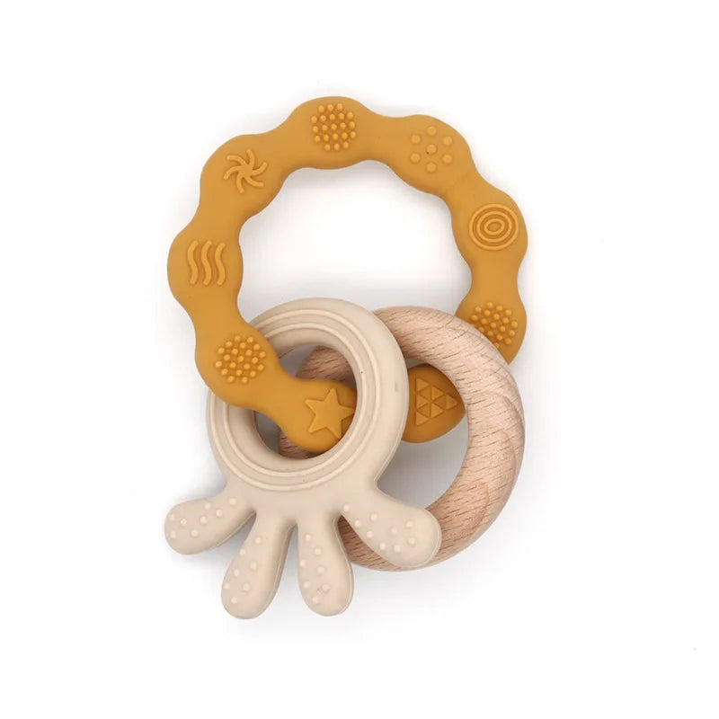 Rabbit Wooden Rattle & Teether