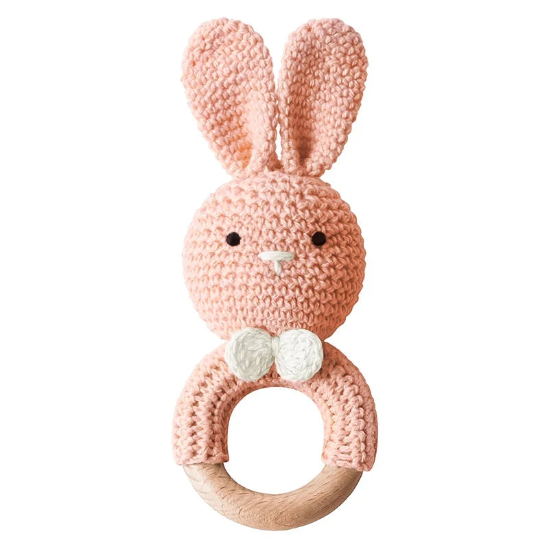 Rabbit Wooden Rattle & Teether