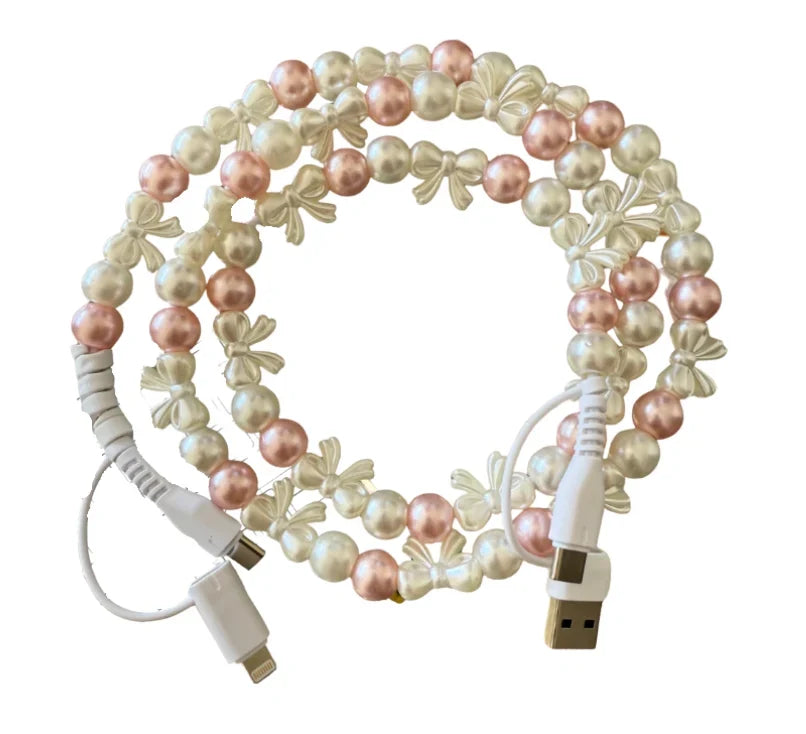 PATTERNED BEADED 4-IN-1 FAST CHARGING PHONE AND DEVICE CHARGER | 26 STYLES