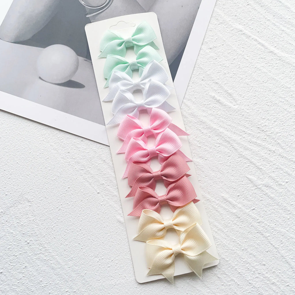 Grosgrain Bow Clips - 10 pcs