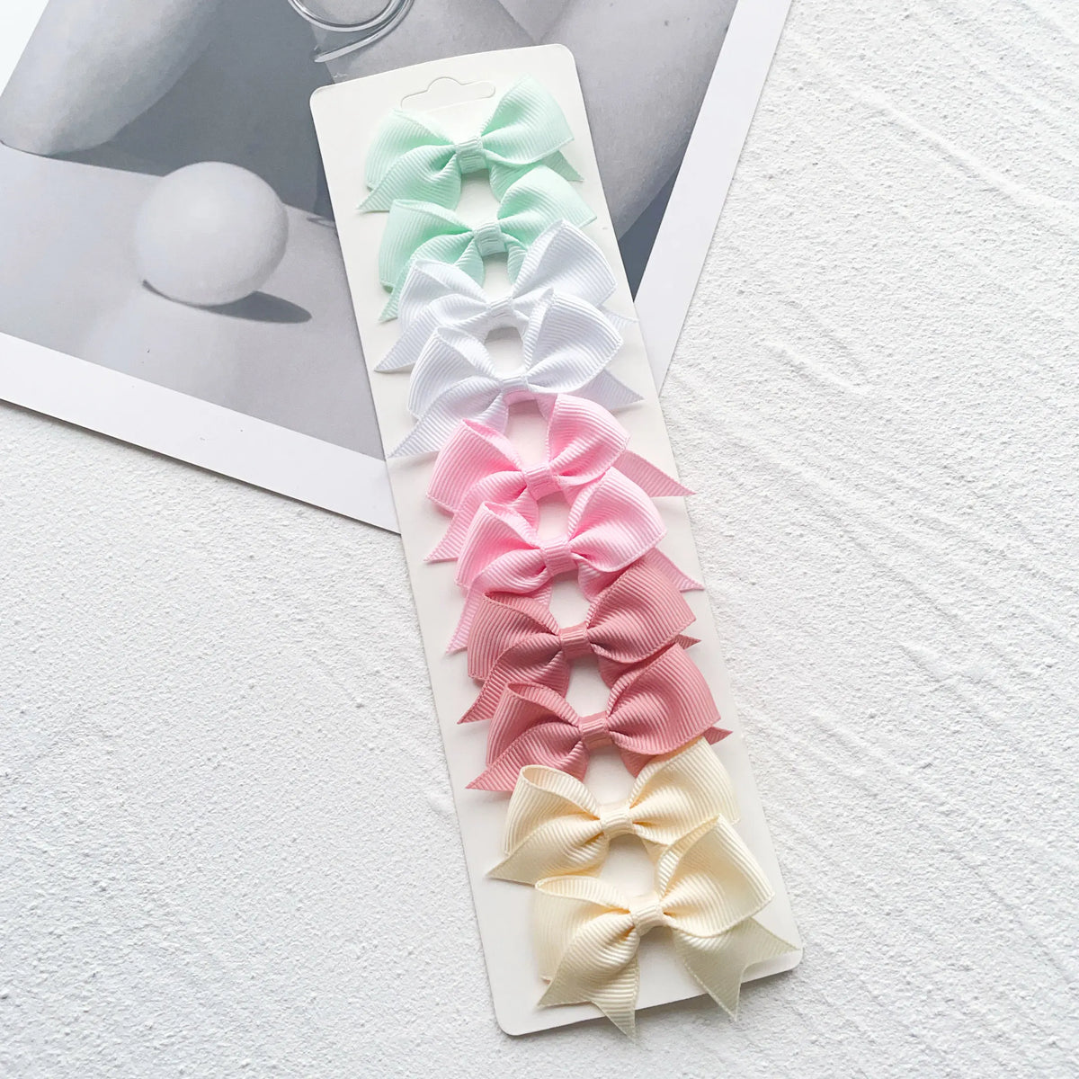Grosgrain Bow Clips - 10 pcs