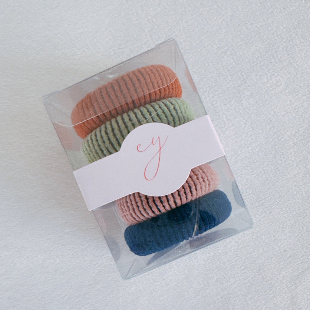 Striped Daily Hair Ties Set Of 5
