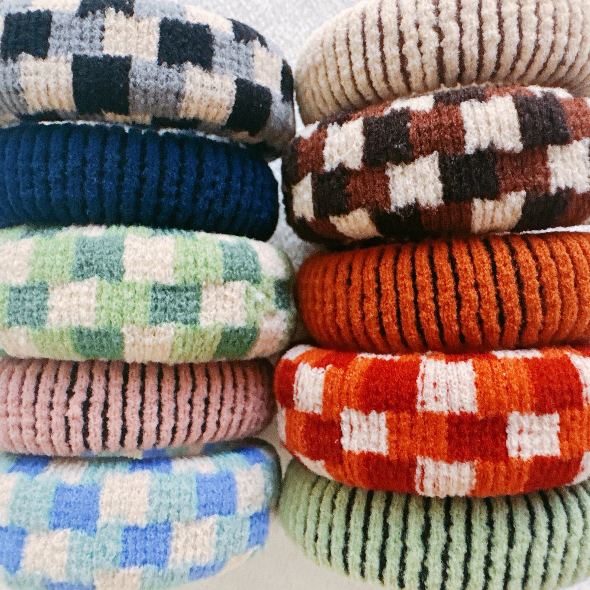 Striped Daily Hair Ties Set Of 5