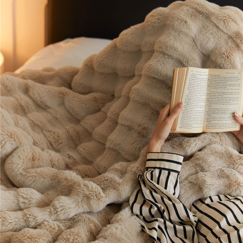 Oversized Tufted Plush Blanket