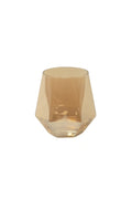 Amber Hued Diamond Vintage Styled Bourbon Glass