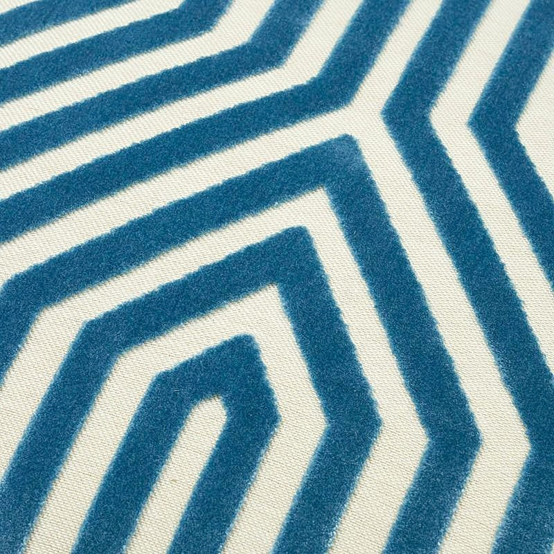 Vanderbilt Velvet Pillow Cover in Marine Blue, Schumacher Textiles