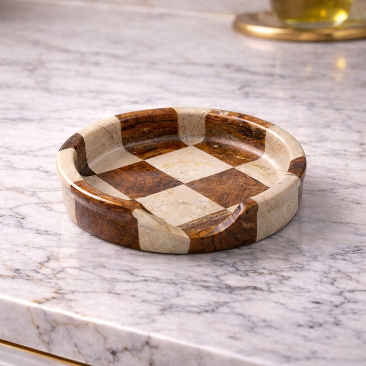 Verona Brown Marble Spoon Rest