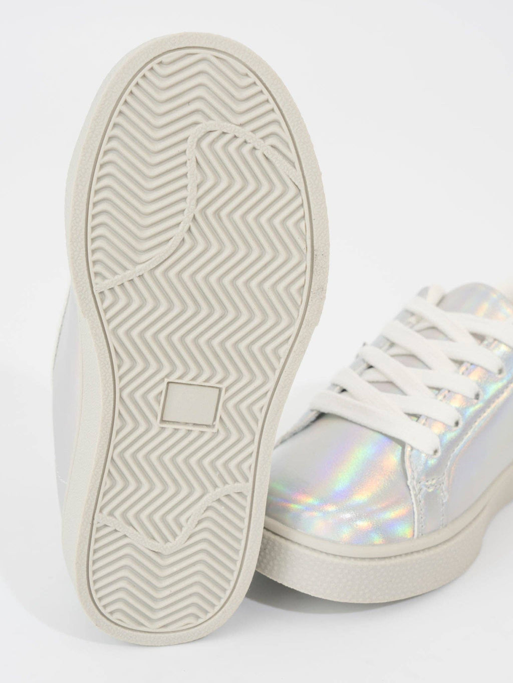 Girls' Sparkle Metallic Sneaker - Silver