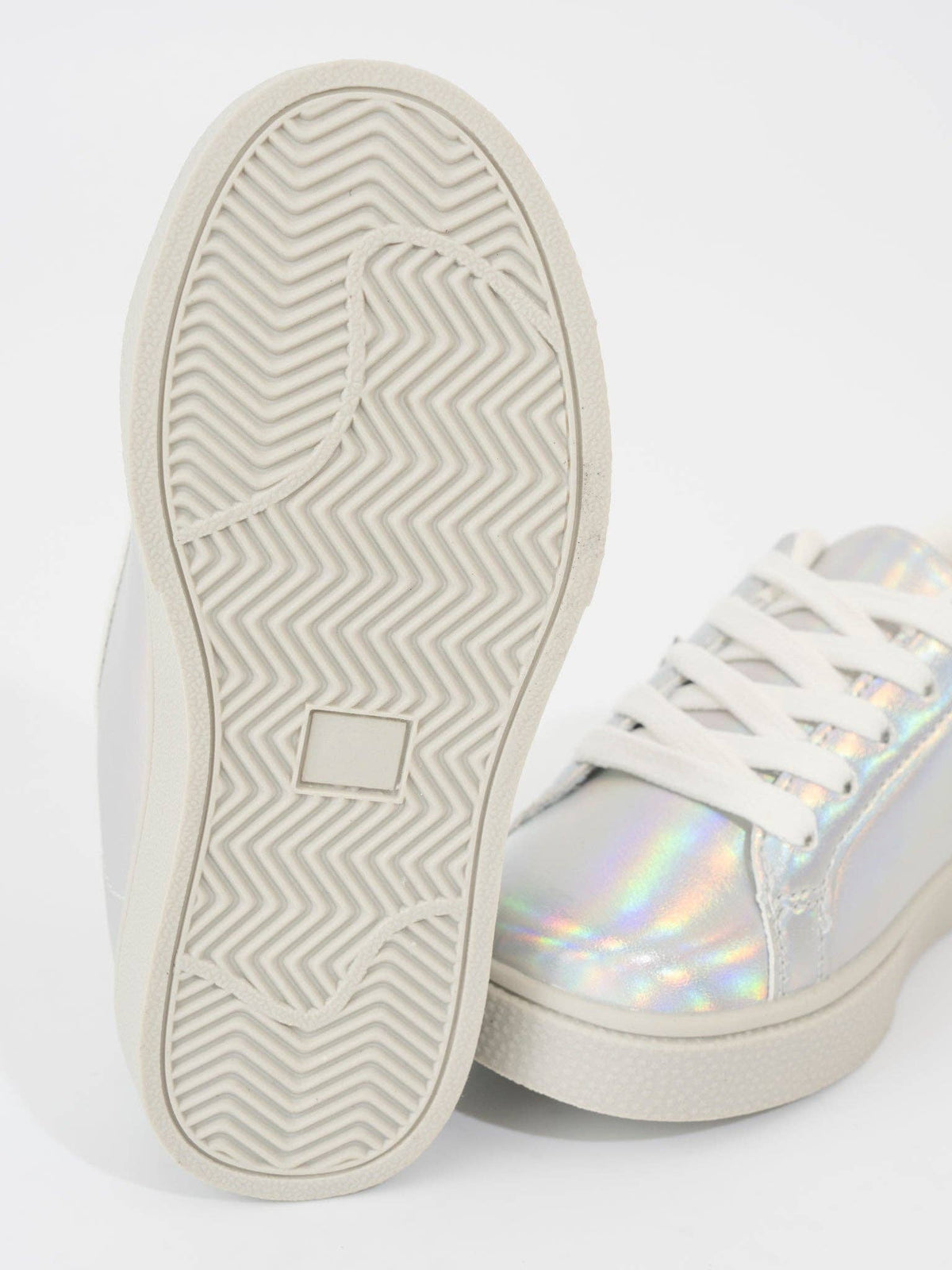 Girls' Sparkle Metallic Sneaker - Silver