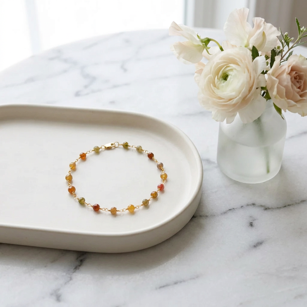 Earthy Indian Agate Bracelet
