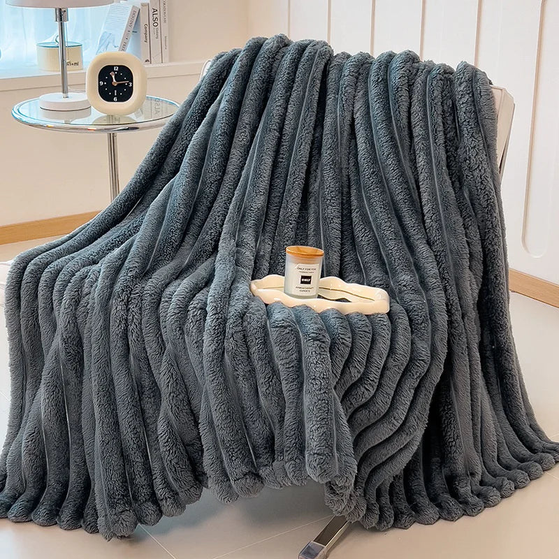 Faux Rabbit Fur Blanket