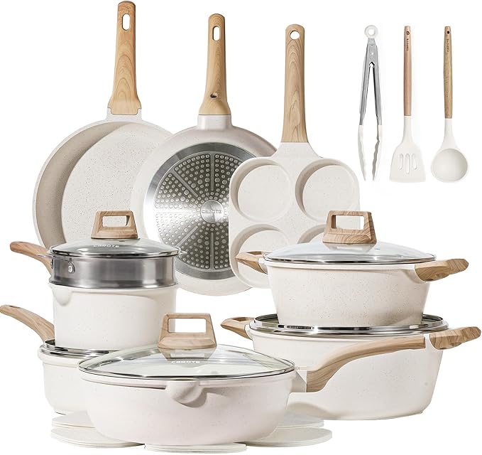 CAROTE Pots and Pans Set - 21 Pcs