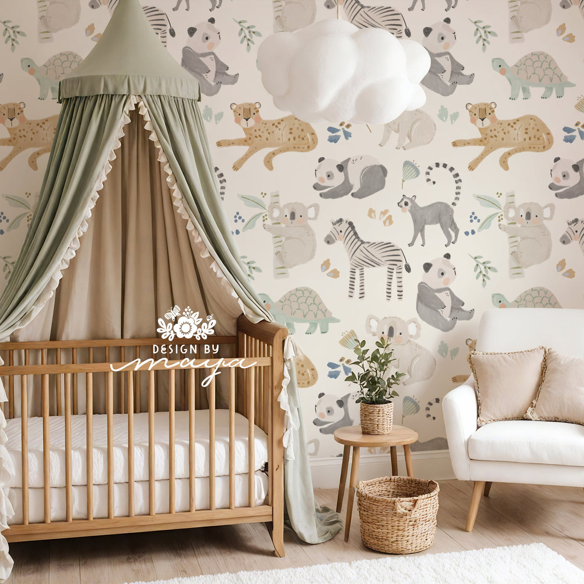 Farmhouse Wallpaper - Nursery Wall Decor Wallpaper