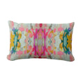 Layla Pink Abstract Print Lumbar Throw Pillow