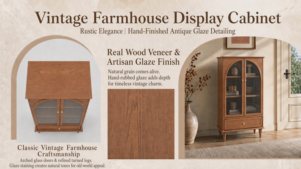 Vintage Accent Cabinet - Antique Glaze