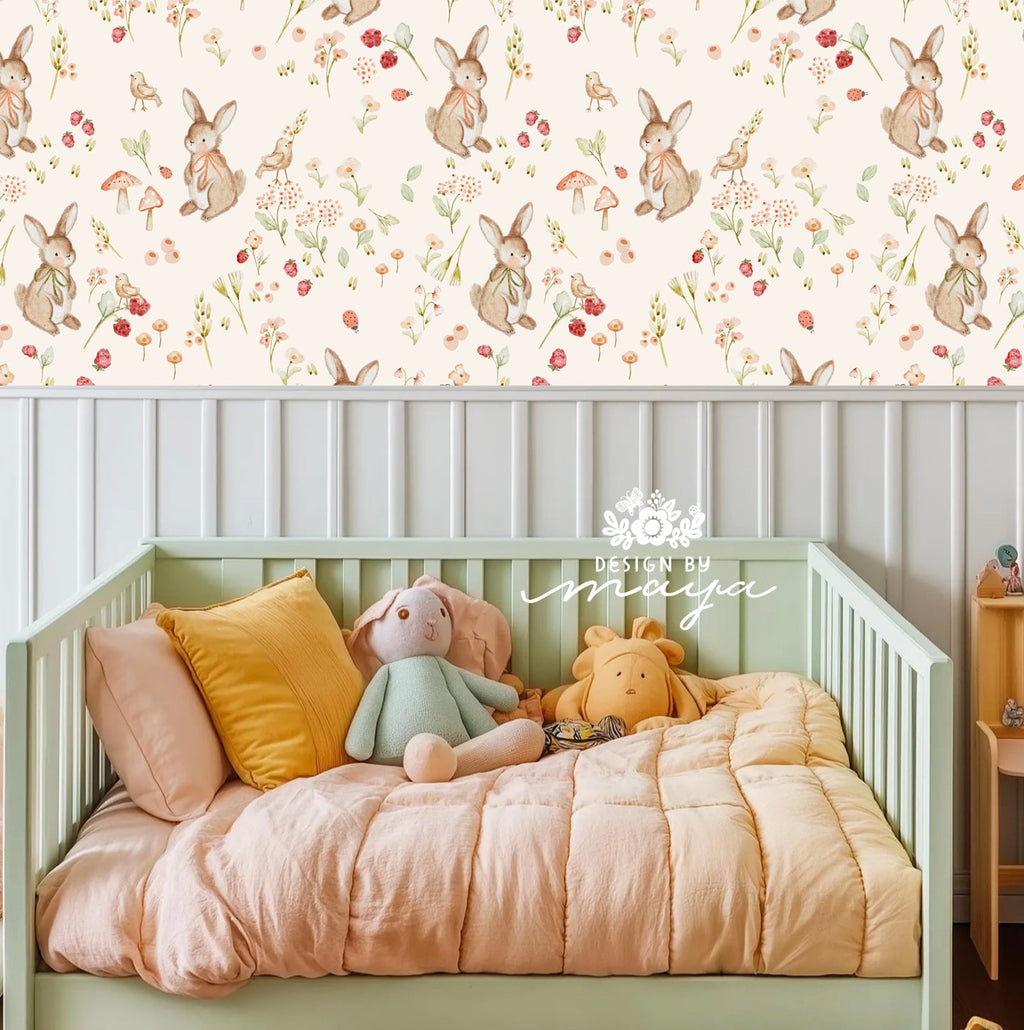 Farmhouse Wallpaper - Nursery Wall Decor Wallpaper