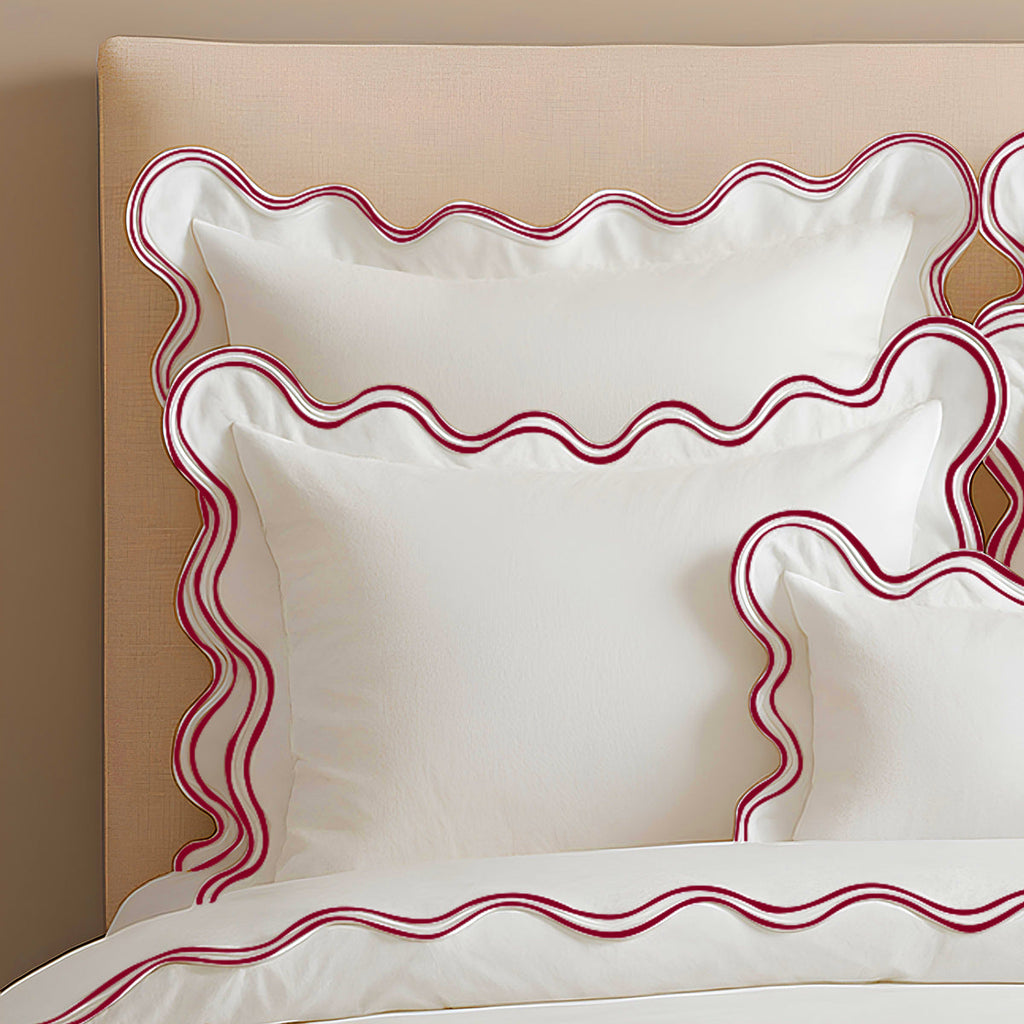400TC Cotton Sateen Double Scalloped Duvet Cover Set