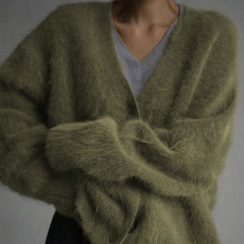 Loose V-neck Cardigan