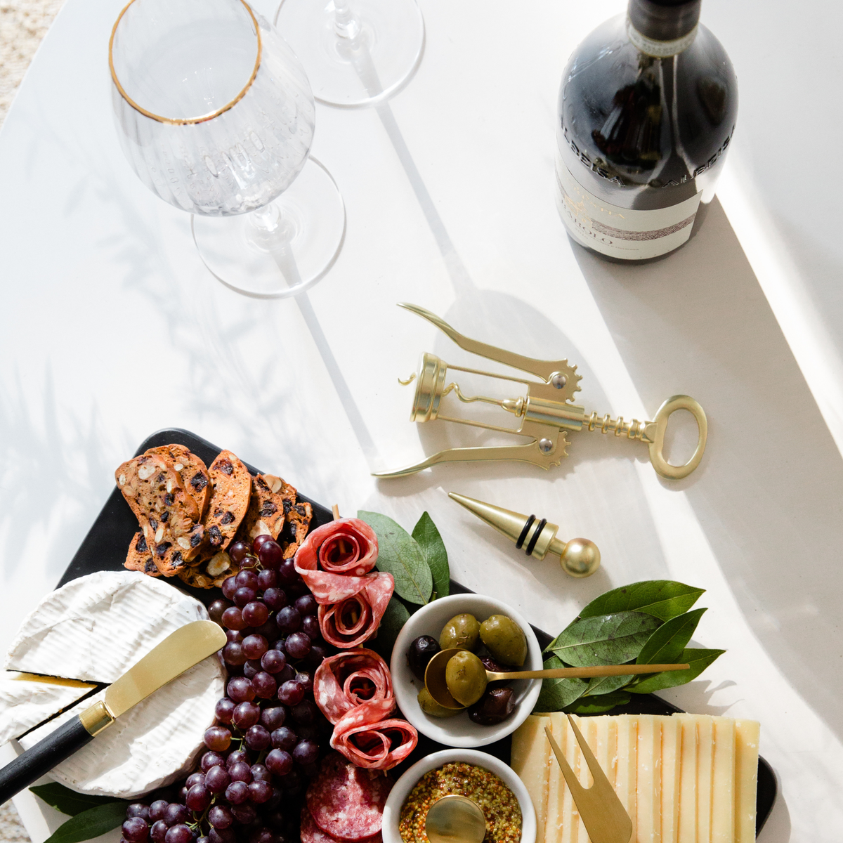 Gold Corkscrew Winged Wine Opener 