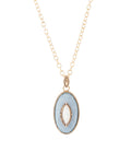 Blue Denim Mother of Pearl Necklace