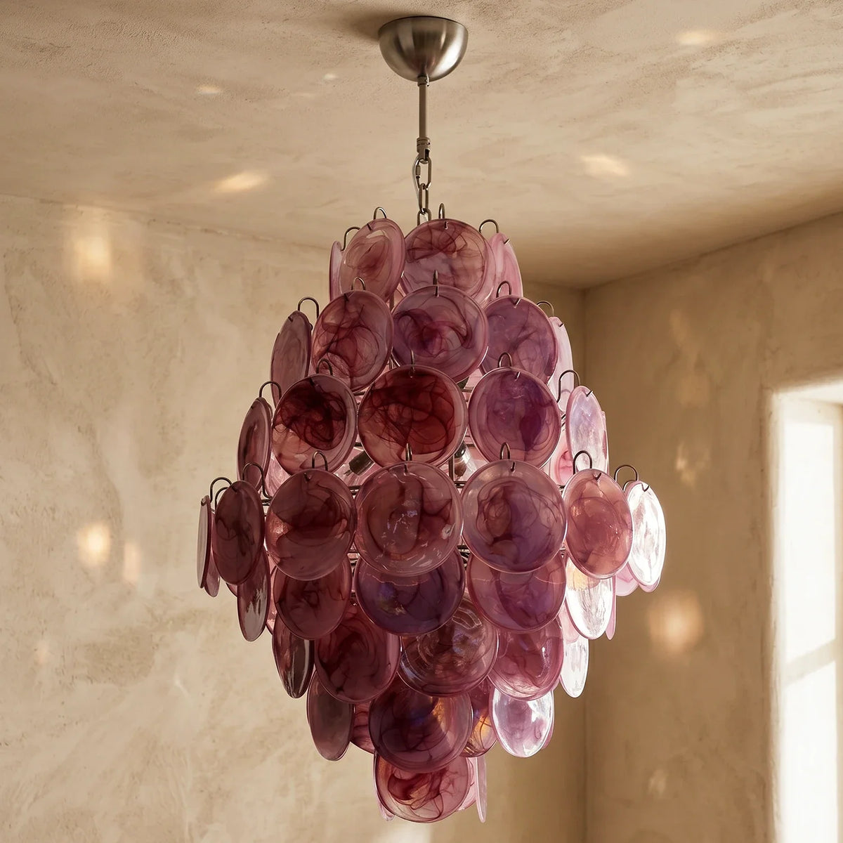 Tiered Aurelia Glass Multicolor Chandelier