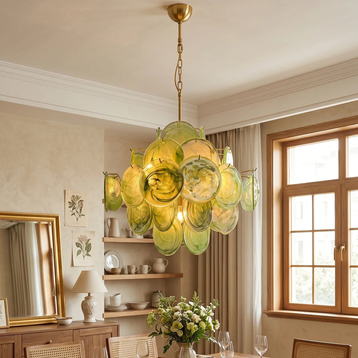 Tiered Aurelia Glass Multicolor Chandelier