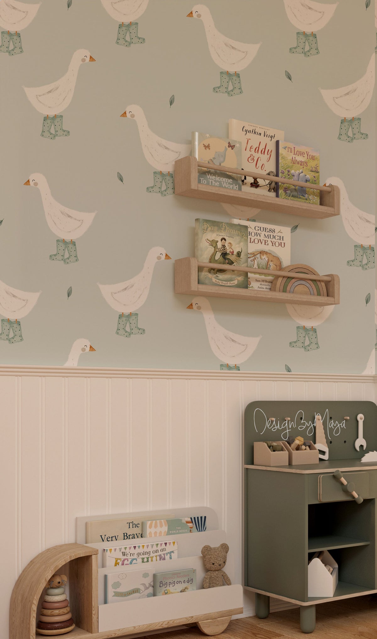 Farmhouse Wallpaper - Nursery Wall Decor Wallpaper
