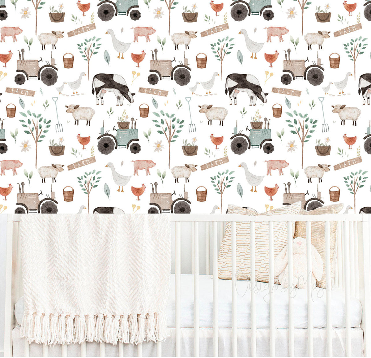 Boho Leaves wallpaper - Nursery Wall Decor Wallpapers