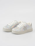 Girls' Sparkle Metallic Sneaker - Silver