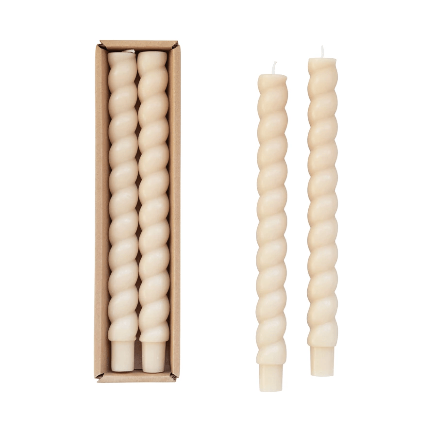 Tapered Twist Candles - 2 pc