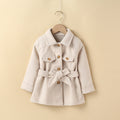 Girls' Korean-style Beige Mid-length Woolen Coat - # GIAA21210039 & BAAA61110017