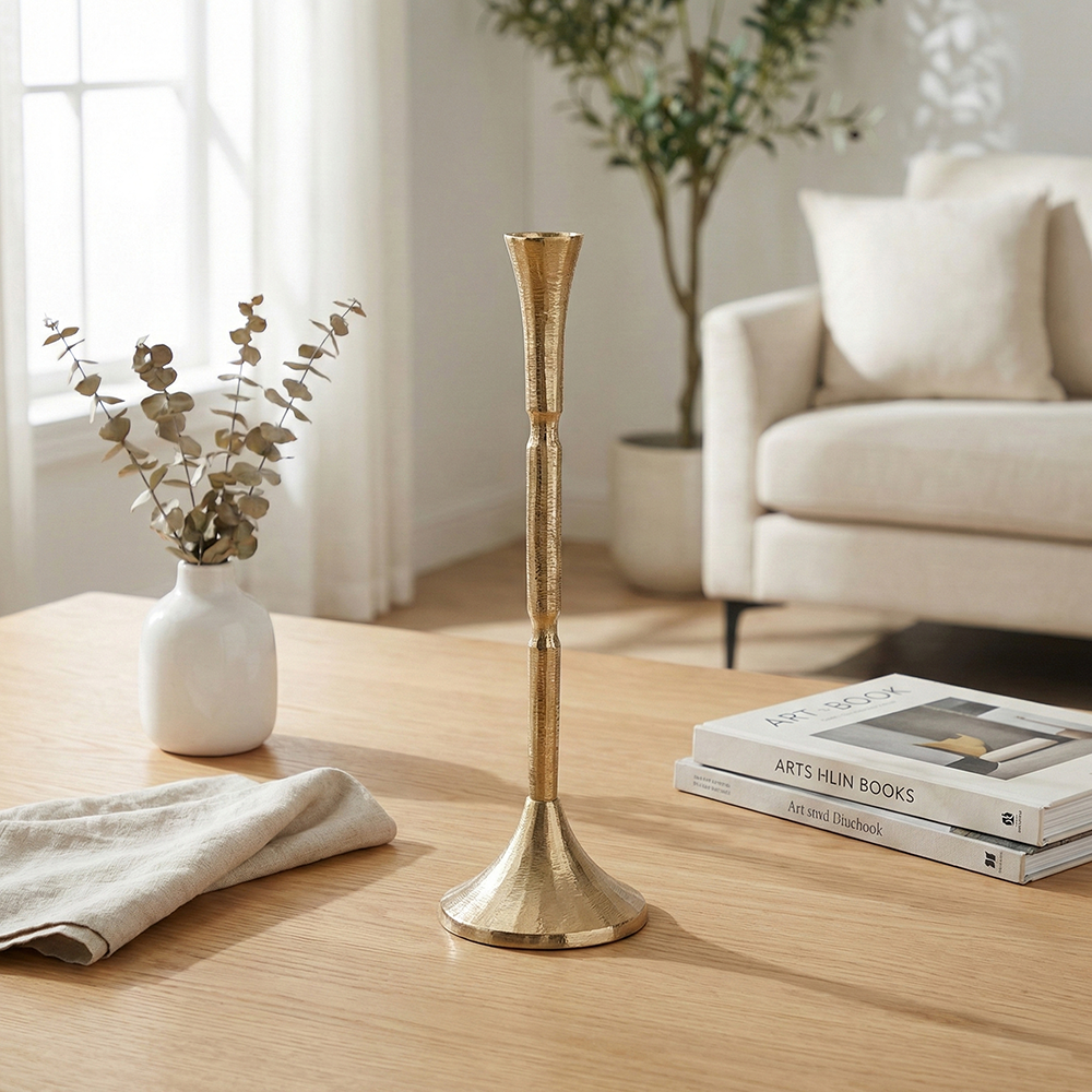 Gold Textured Candle Holder – 12", 14" & 16"