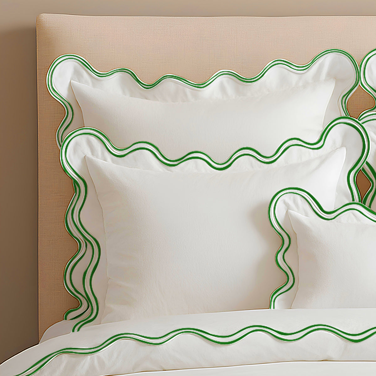 400TC Cotton Sateen Double Scalloped Duvet Cover Set