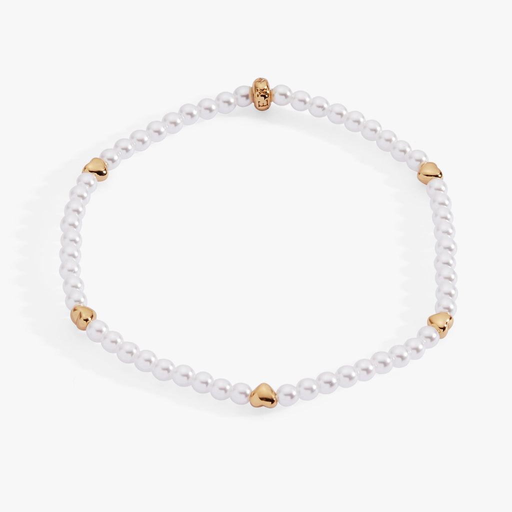 Alex + Ani Heart and Pearl Stretch Bracelet