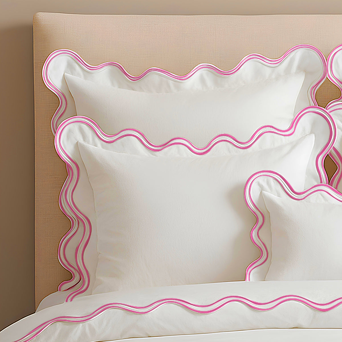 400TC Cotton Sateen Double Scalloped Duvet Cover Set