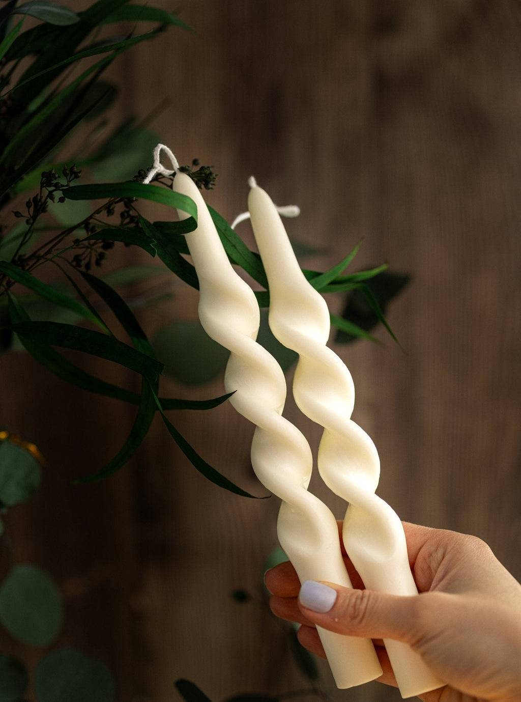 Twisted Spiral Taper Candle