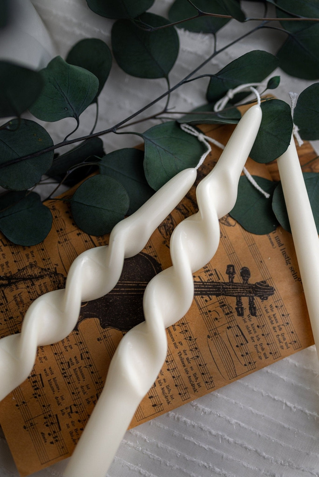 Twisted Spiral Taper Candle