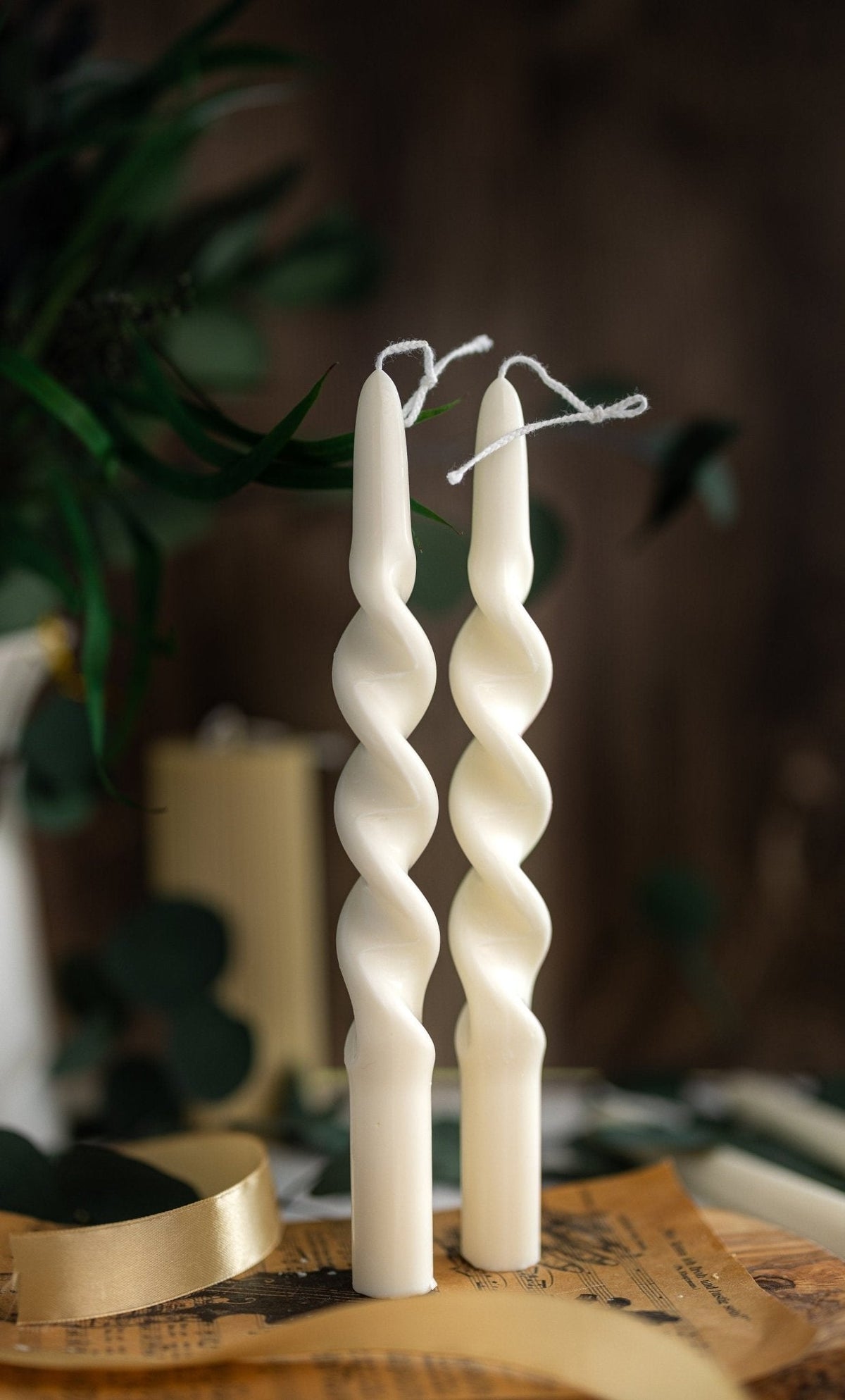 Twisted Spiral Taper Candle