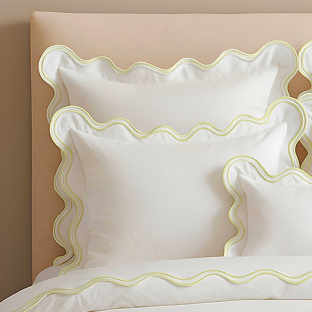 400TC Cotton Sateen Double Scalloped Duvet Cover Set