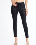 Mid Rise Coated Denim Super Skinny