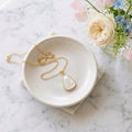 White Mother of Pearl Teardrop Pendant Necklace