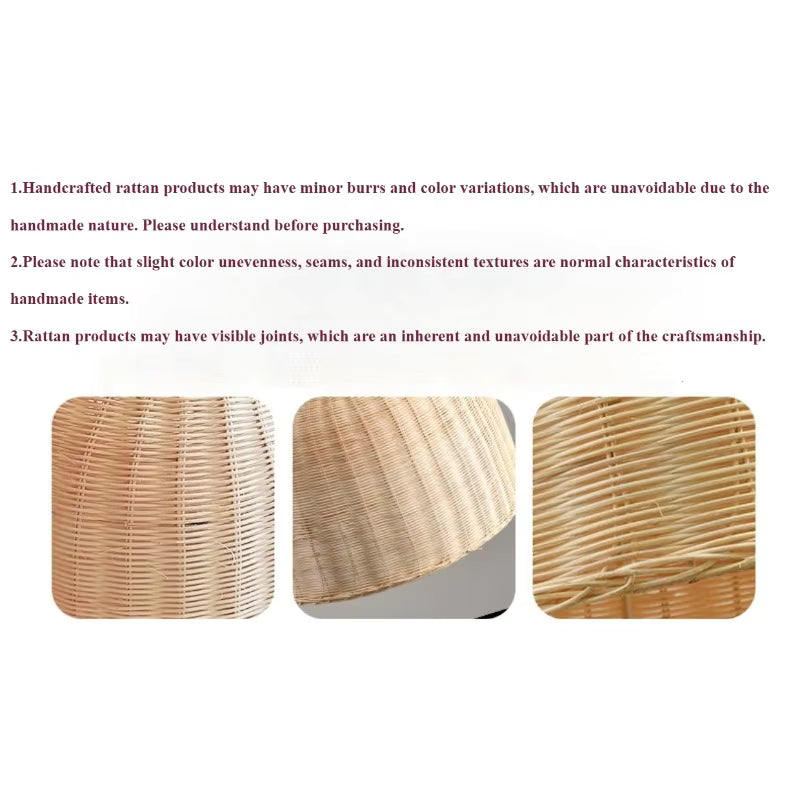 Natural Rattan and Fabric Table Light | Modern Coastal Desk Lamp