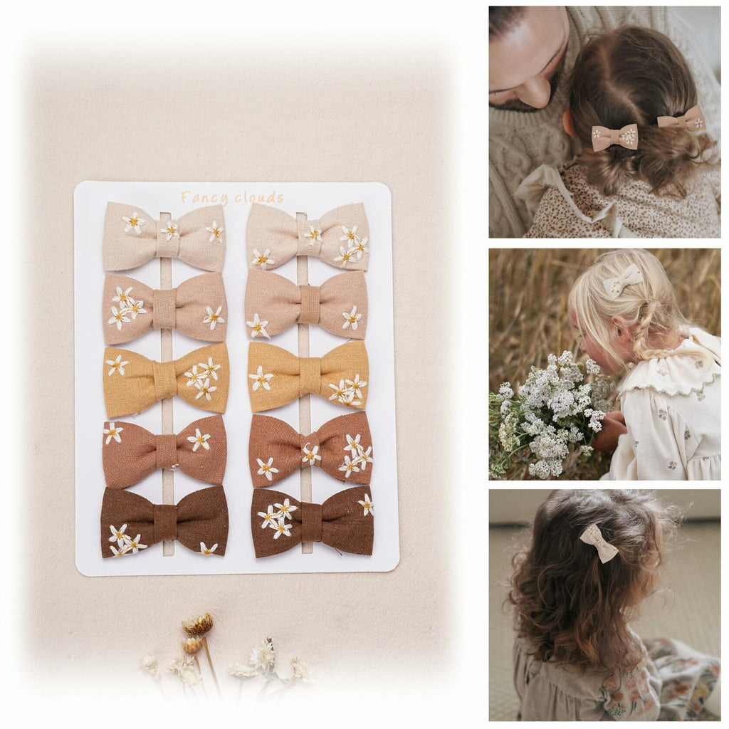Handmade Baby Hair Clips - 10 pcs