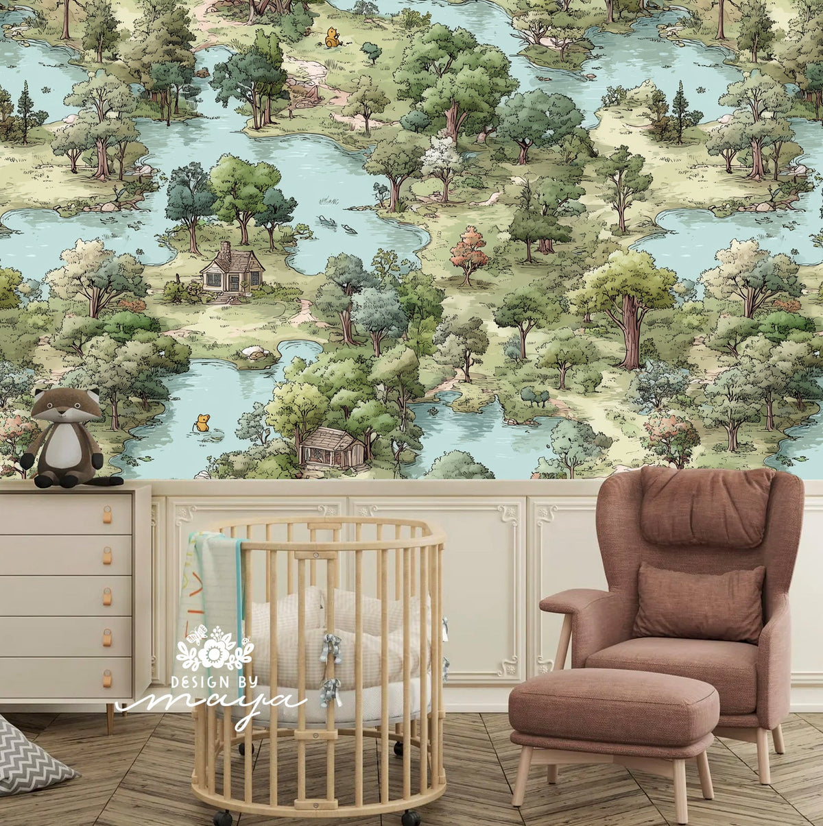 Farmhouse Wallpaper - Nursery Wall Decor Wallpaper