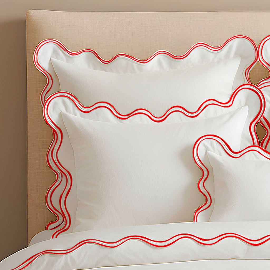 400TC Cotton Sateen Double Scalloped Duvet Cover Set
