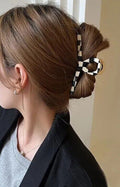 Knot Style Black and White Hair Claw