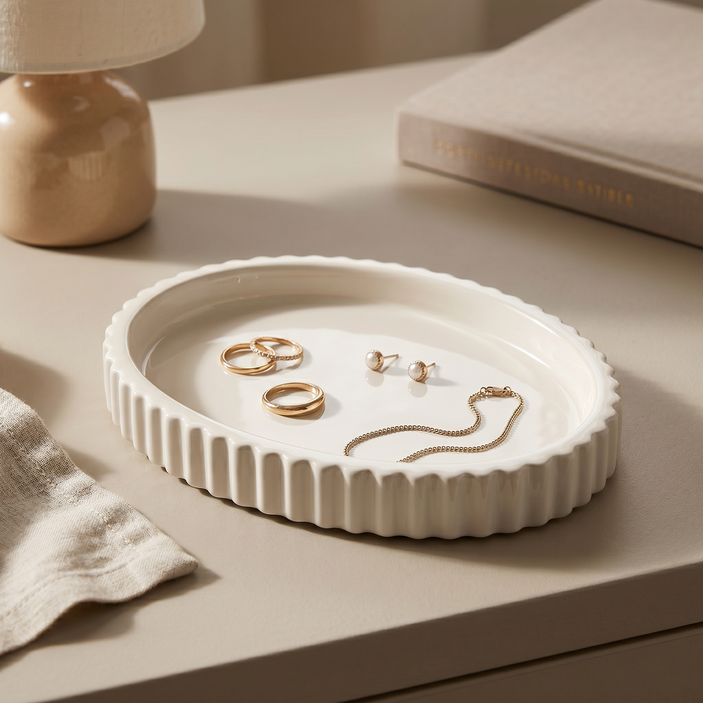 Scalloped Oval Tray - 8"