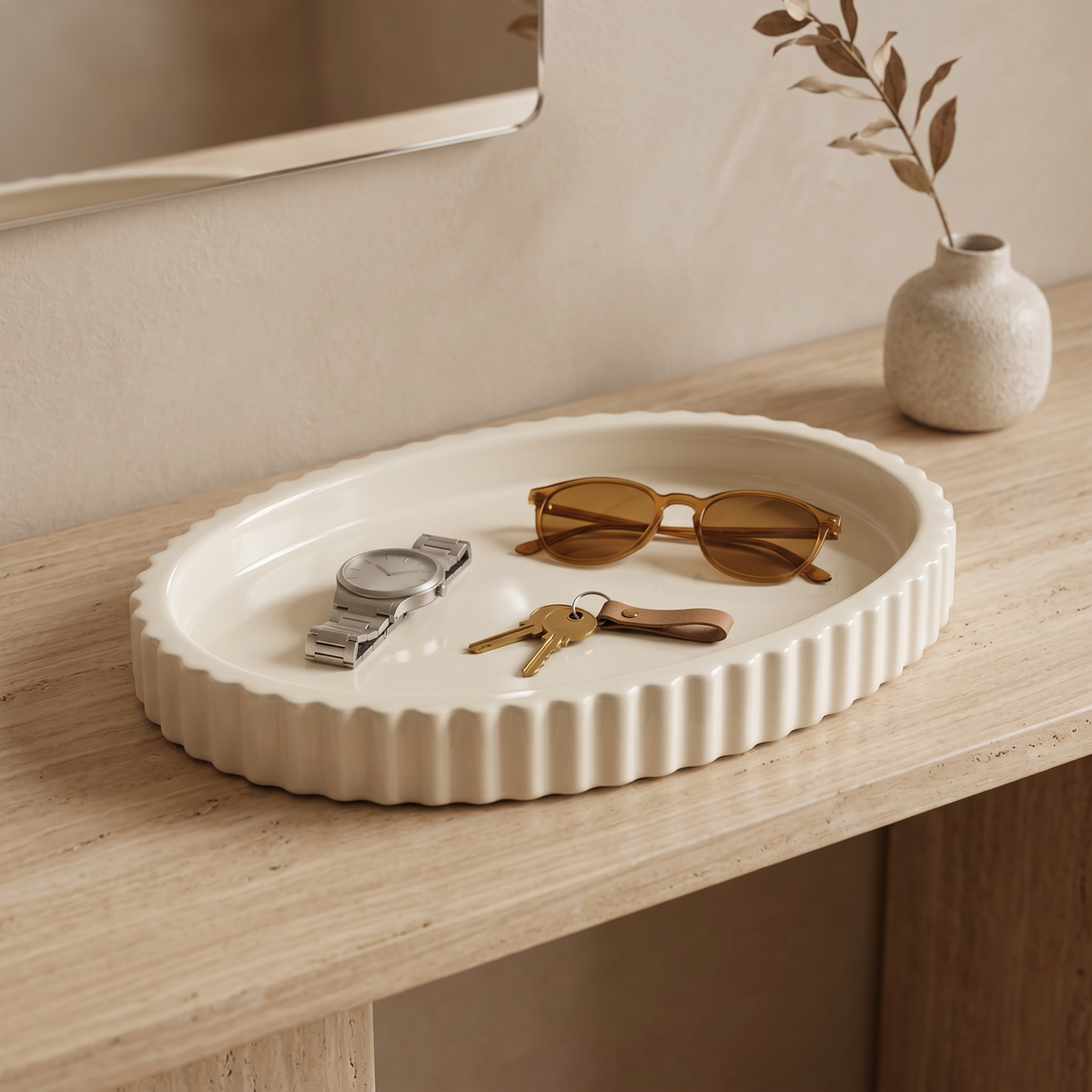 Scalloped Oval Tray - 8"
